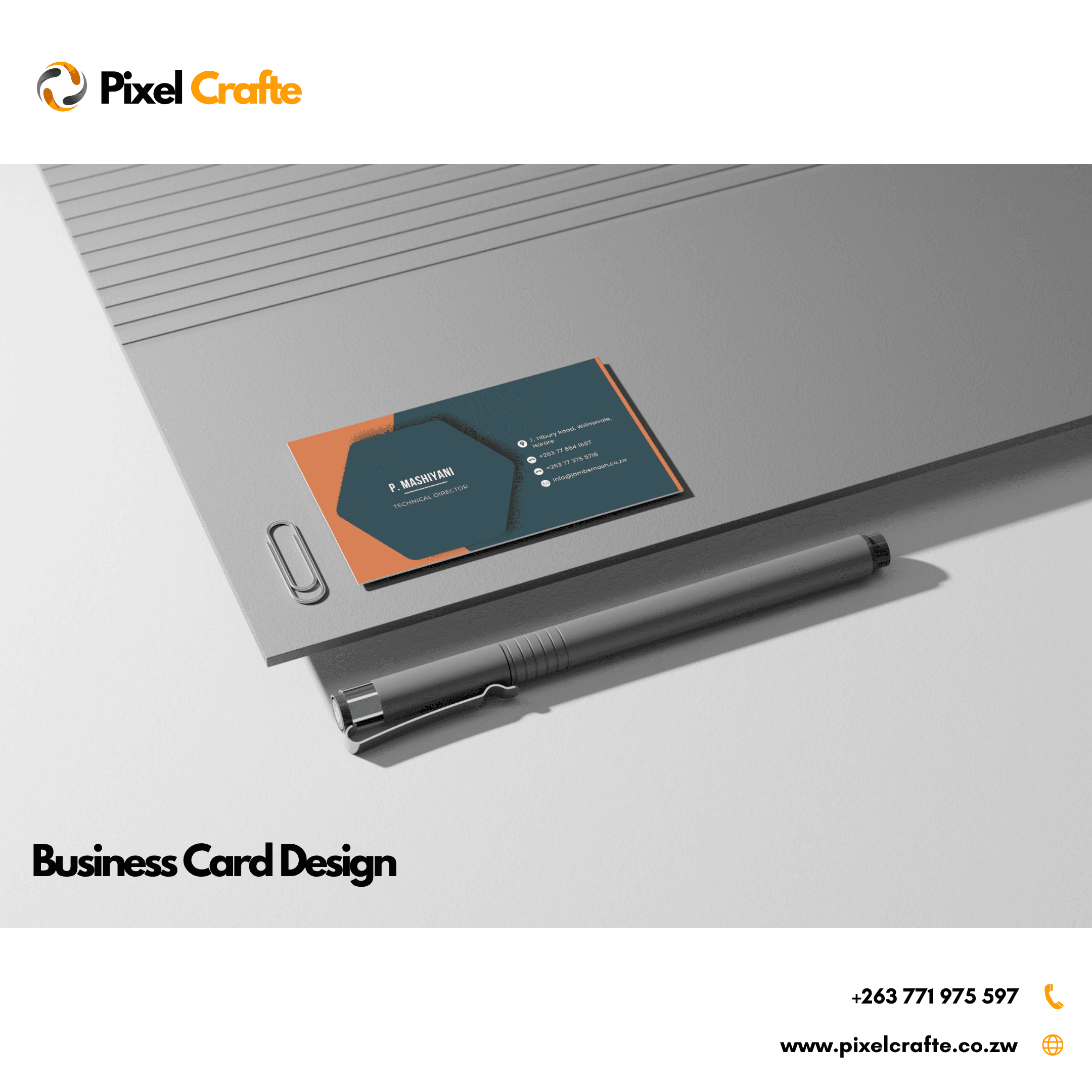 Professionally designed business card